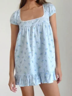 Women Summer Floral Short Dress